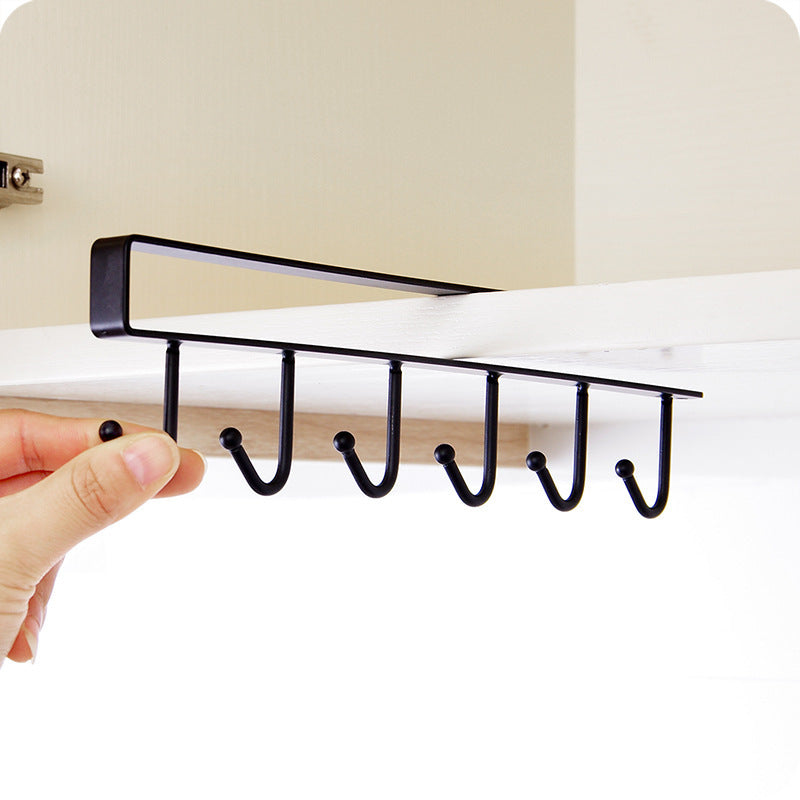 Wrought Iron Wall Hook Rack – Multi-Row Storage Organizer