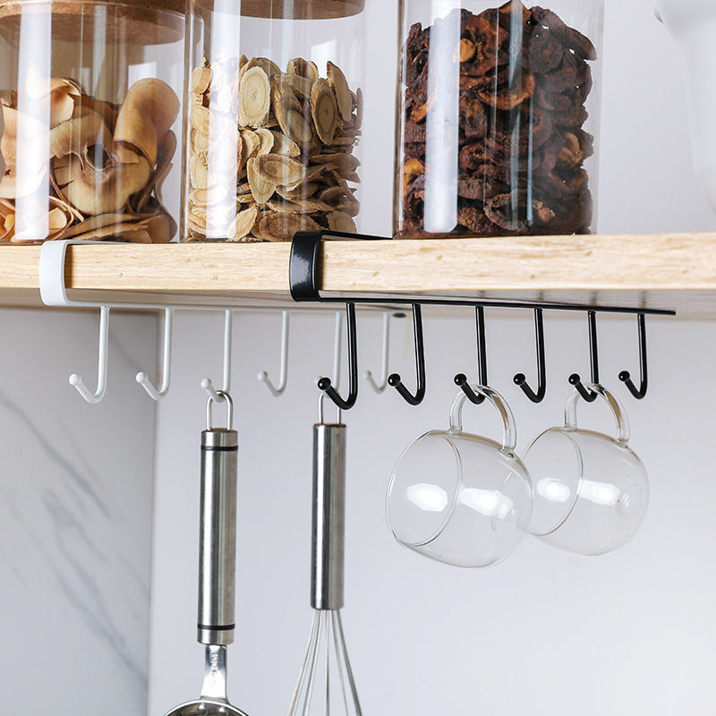 Wrought Iron Wall Hook Rack – Multi-Row Storage Organizer