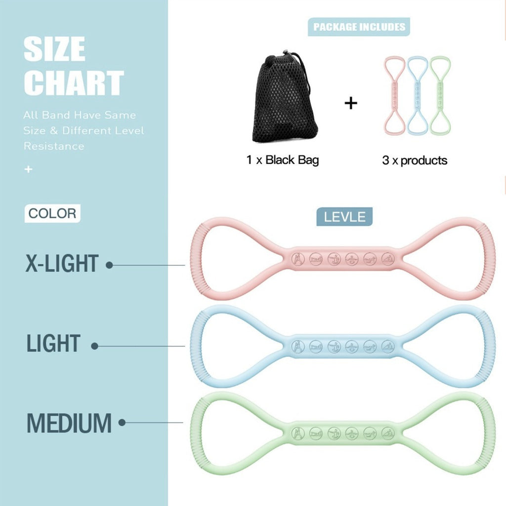 3-Pack Resistance Bands for Legs & Glutes